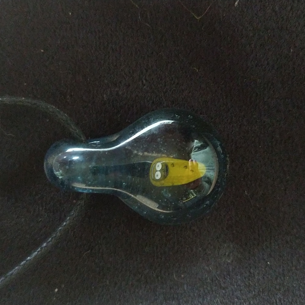 Rick and Morty glass bead pendant necklace